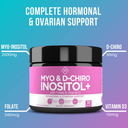 Suplemento inositol en cápsulas para salud ovárica femenina