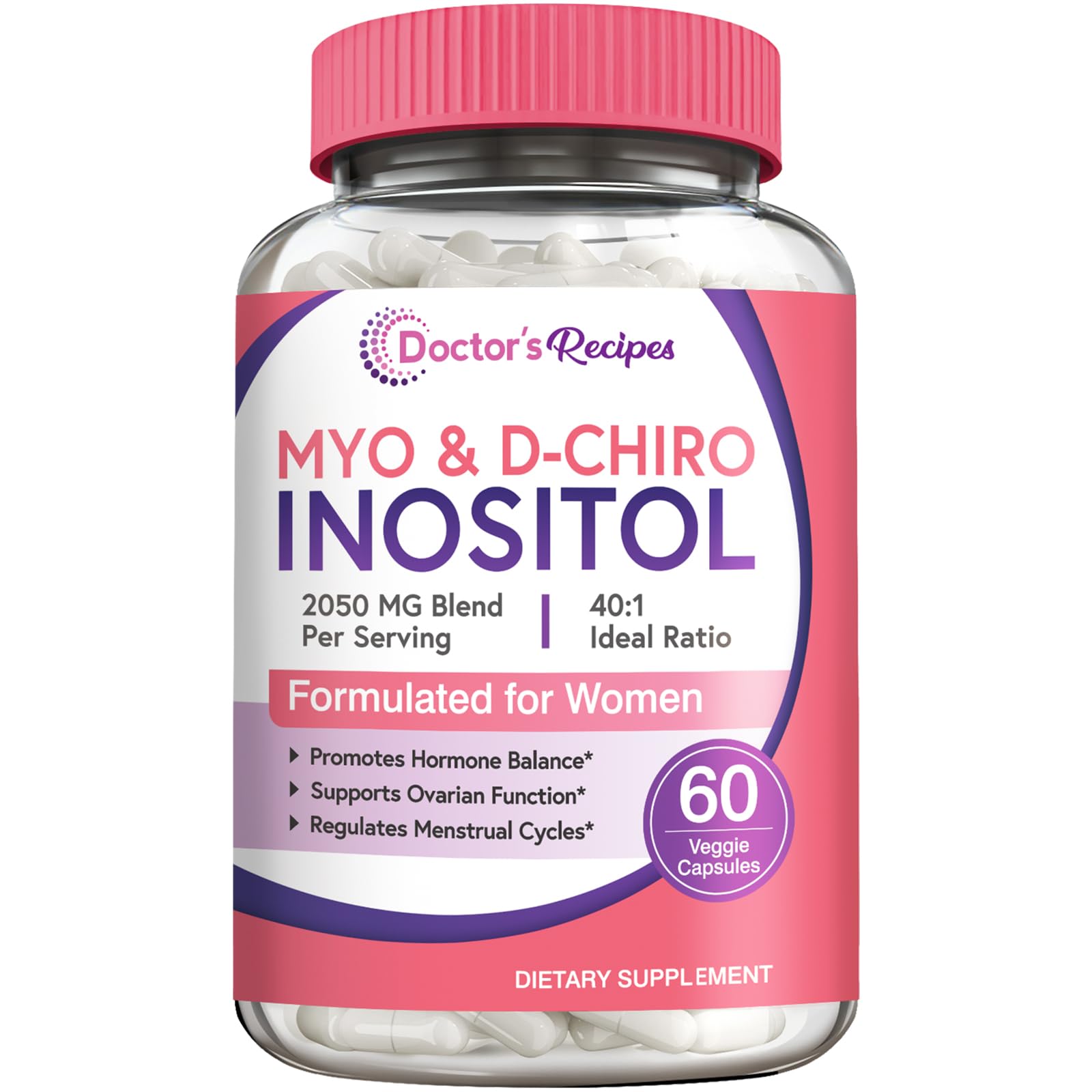 Suplemento Inositol Doctor's Recipes 60 cápsulas veganas