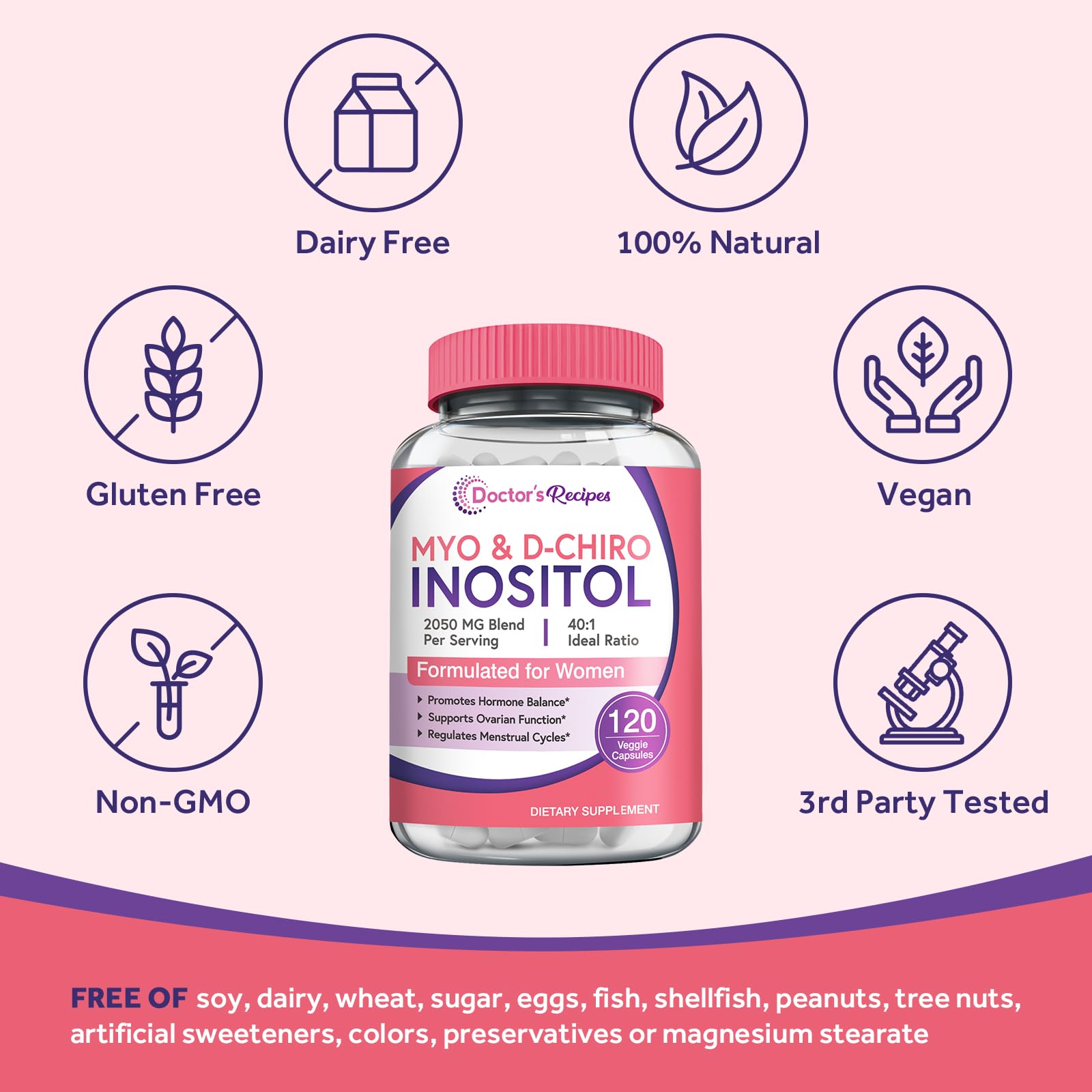 Suplemento inositol Doctor's Recipes mujer equilibrio hormonal