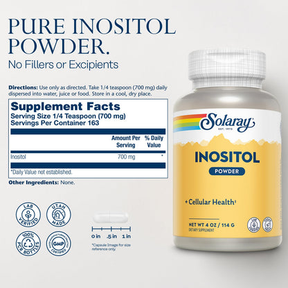 Suplemento inositol SOLARAY paquete frontal