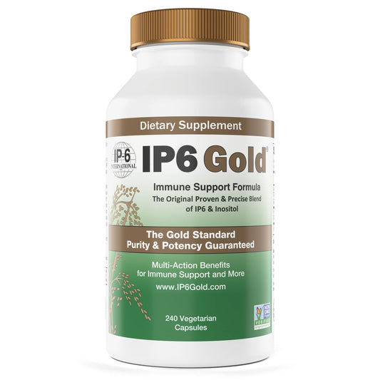 Frasco de suplemento IP6 Gold 240 cápsulas vegetarianas