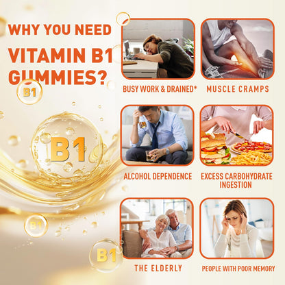 Suplemento Joywiit gomitas vitamina B1 y aceite de orégano