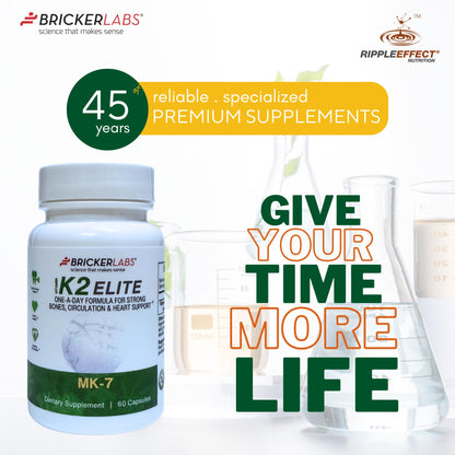 Suplemento K2 MK-7 Bricker Labs 160mcg para adultos activos