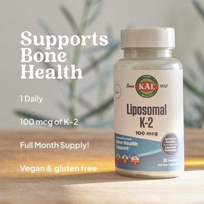 Suplemento KAL Vitamina K2 liposomal tecnología avanzada