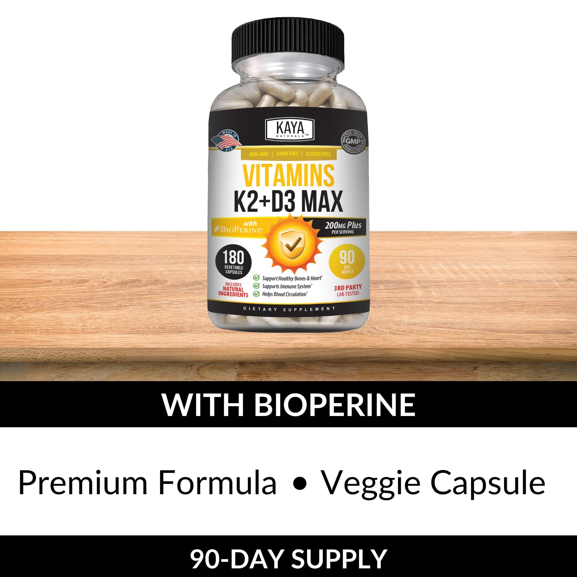 Suplemento Kaya Naturals soporte huesos y sistema inmune