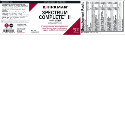 Suplemento Kirkman metilcobalamina sin gluten y caseína