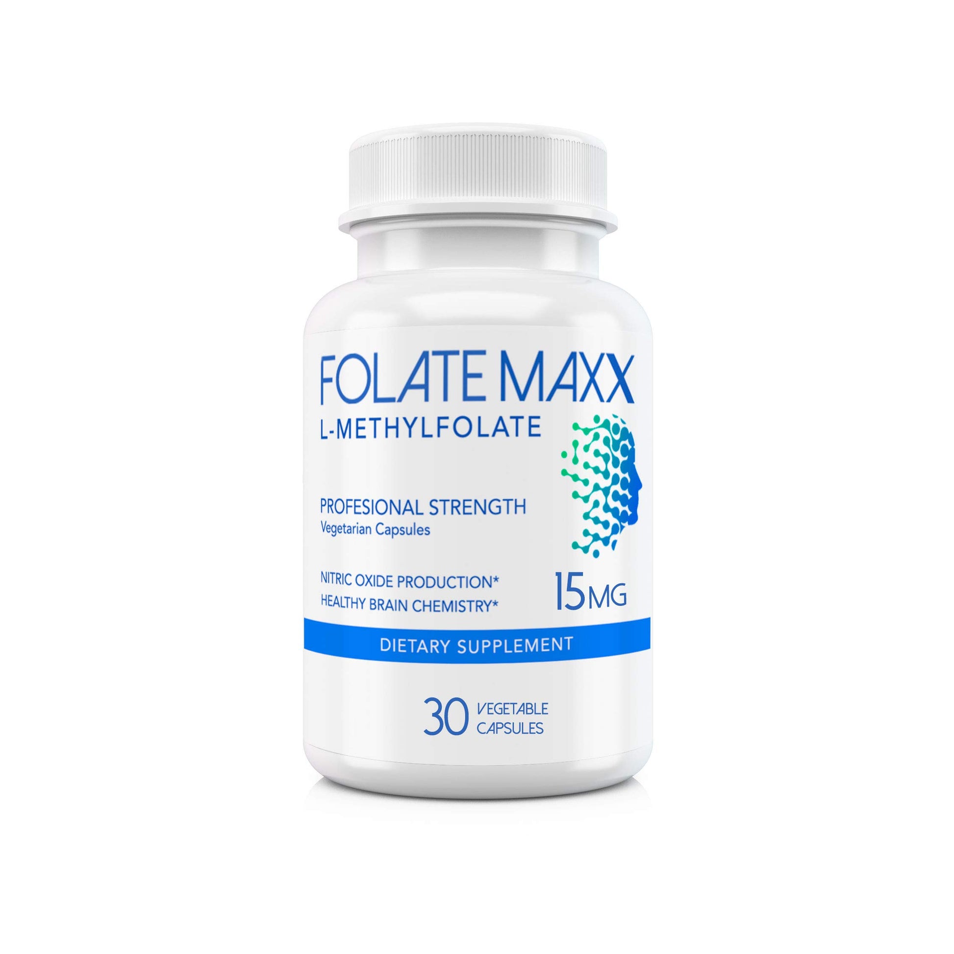 Suplemento L-Metilfolato 15mg bolsa 30 cápsulas Folate Maxx