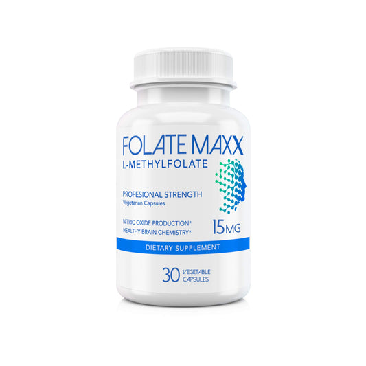 Suplemento L-Metilfolato 15mg bolsa 30 cápsulas Folate Maxx