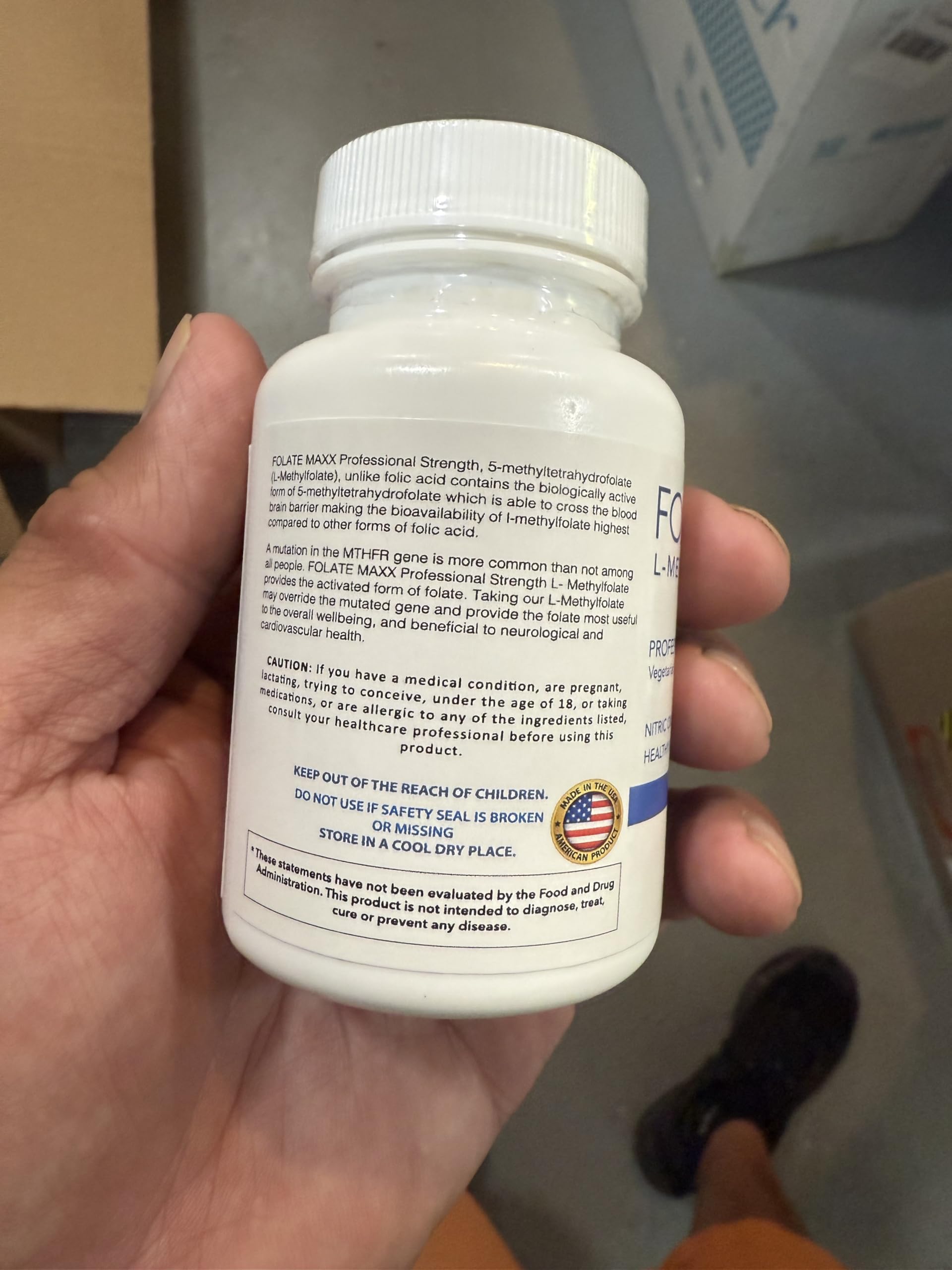 Suplemento L-Metilfolato para todas las dietas sin alérgenos