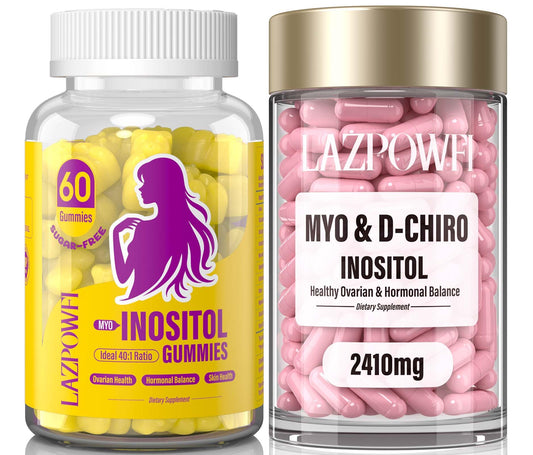 Suplemento Lazpowfi inositol cápsulas y gomitas para mujer