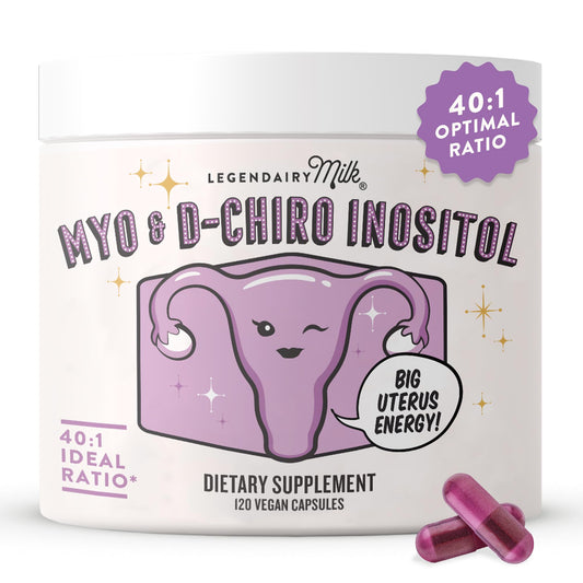 Suplemento Legendairy Milk cápsulas inositol moradas