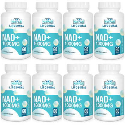 Suplemento liposomal NAD+ 1000 mg botella frontal