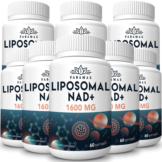 Suplemento liposomal NAD 1600mg cápsulas paquete frontal
