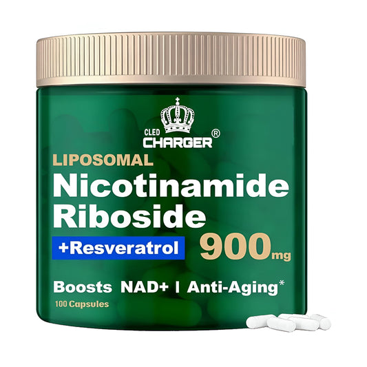 Suplemento liposomal NAD+ Cled Charger botella frontal
