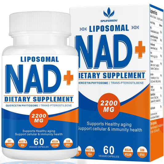 Suplemento liposomal nad+ spliferkou 2200 mg frasco azul 60 cápsulas