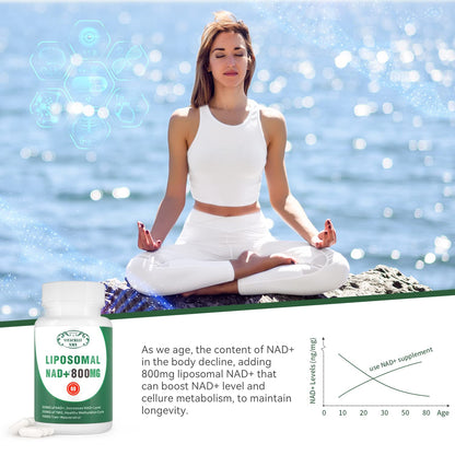 Suplemento liposomal NAD+ VITACRLLYNMN frascos en paquete