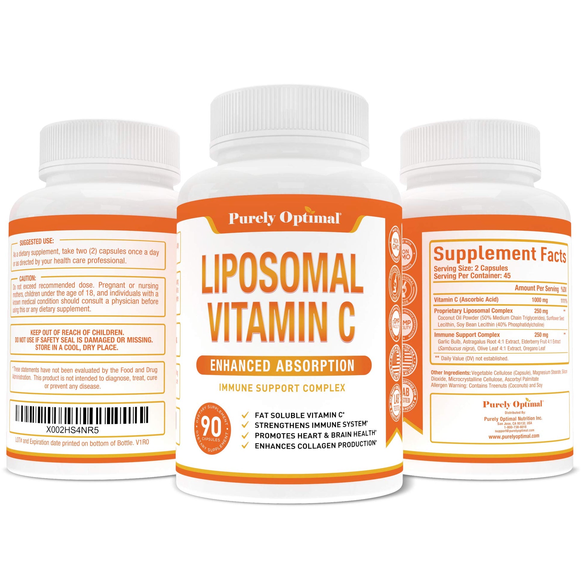 Suplemento liposomal vitamina c purey optimal imagen promocional