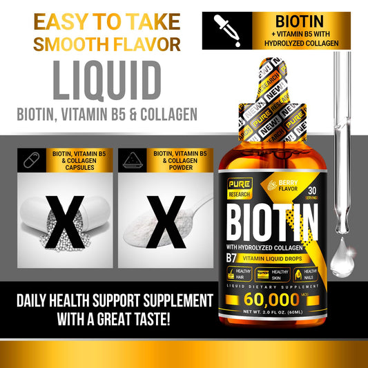 Suplemento líquido biotina colágeno sabor baya