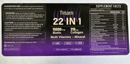 Suplemento líquido para el crecimiento saludable capilar Tiitarn