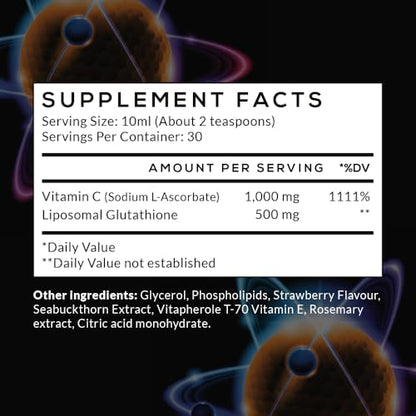 Suplemento líquido Intelligent Labs con glutatión y vitamina c