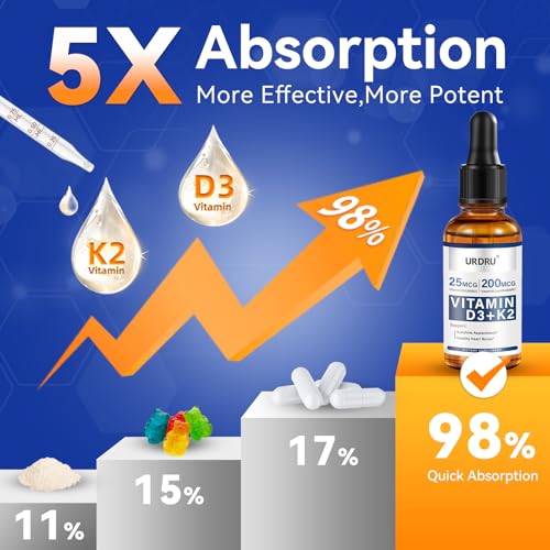 Suplemento líquido URDRU vitamina D3 K2 apoyo inmunológico