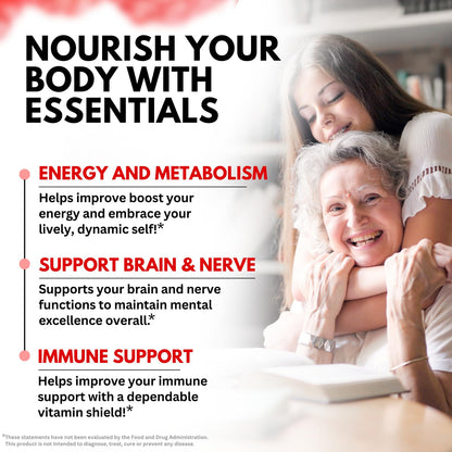 Suplemento líquido vitamina B para concentración y enfoque