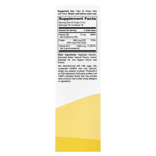 Suplemento líquido de Vitamina B12 + B6