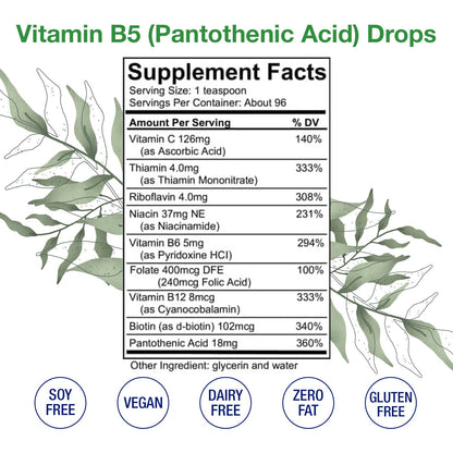 Suplemento líquido de vitamina B5 HoneyCombs envase frontal