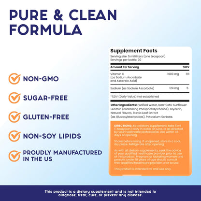 Suplemento líquido de vitamina c liposomal sin OGM Glenn Wesley