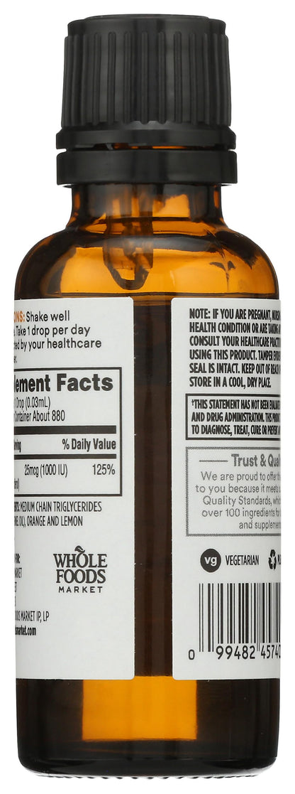 Suplemento líquido de vitamina D3, 1 fl oz