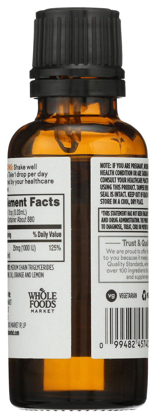 Suplemento líquido de vitamina D3, 1 fl oz