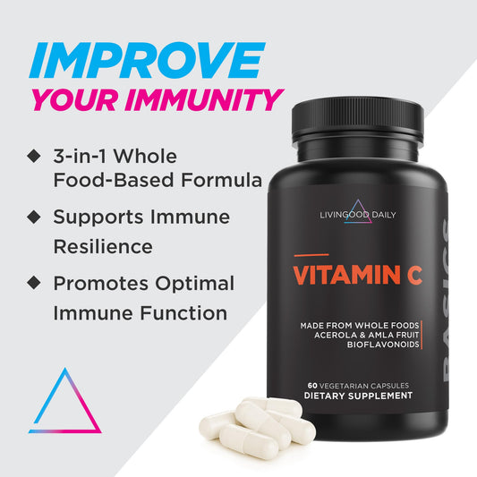 Suplemento Livingood Daily vitamina C vegano sin gluten