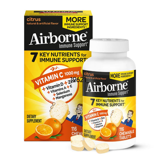 Suplemento masticable Airborne vitamínico con antioxidantes y zinc
