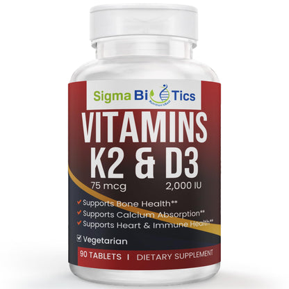 Suplemento masticable vitamina D3 K2 SigmaBiotics botella