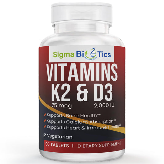 Suplemento masticable vitamina D3 K2 SigmaBiotics botella