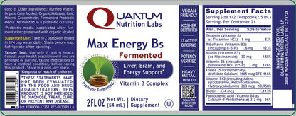 Suplemento Max Energy B Quantum Nutrition vitamina b gotas 2 fl oz
