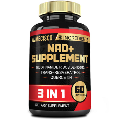 Suplemento Mecisco NAD+ 1200mg cápsulas frasco