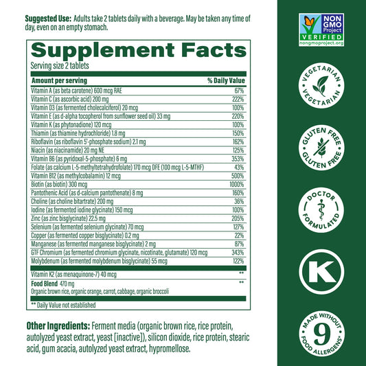 Suplemento MegaFood para salud cerebral, 60 tabletas.