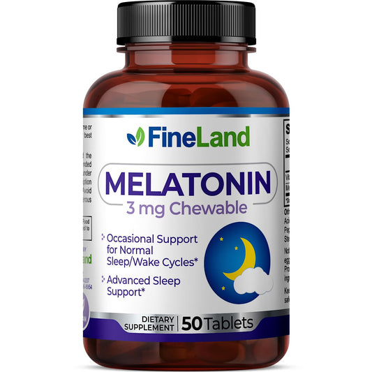 Suplemento de melatonina 3mg masticable FineLand.