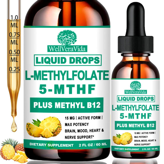 Suplemento methylfolate con B12 y B6 en gotas 2 pack