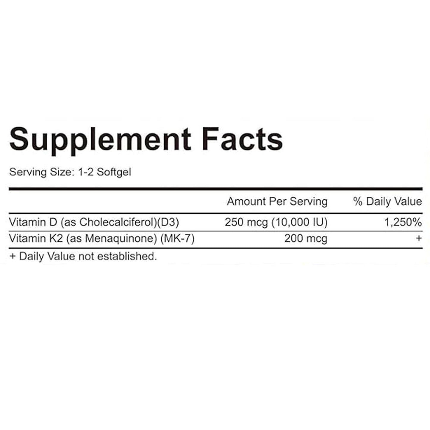 Suplemento MicroLabs vitamina D3 K2 2 en 1