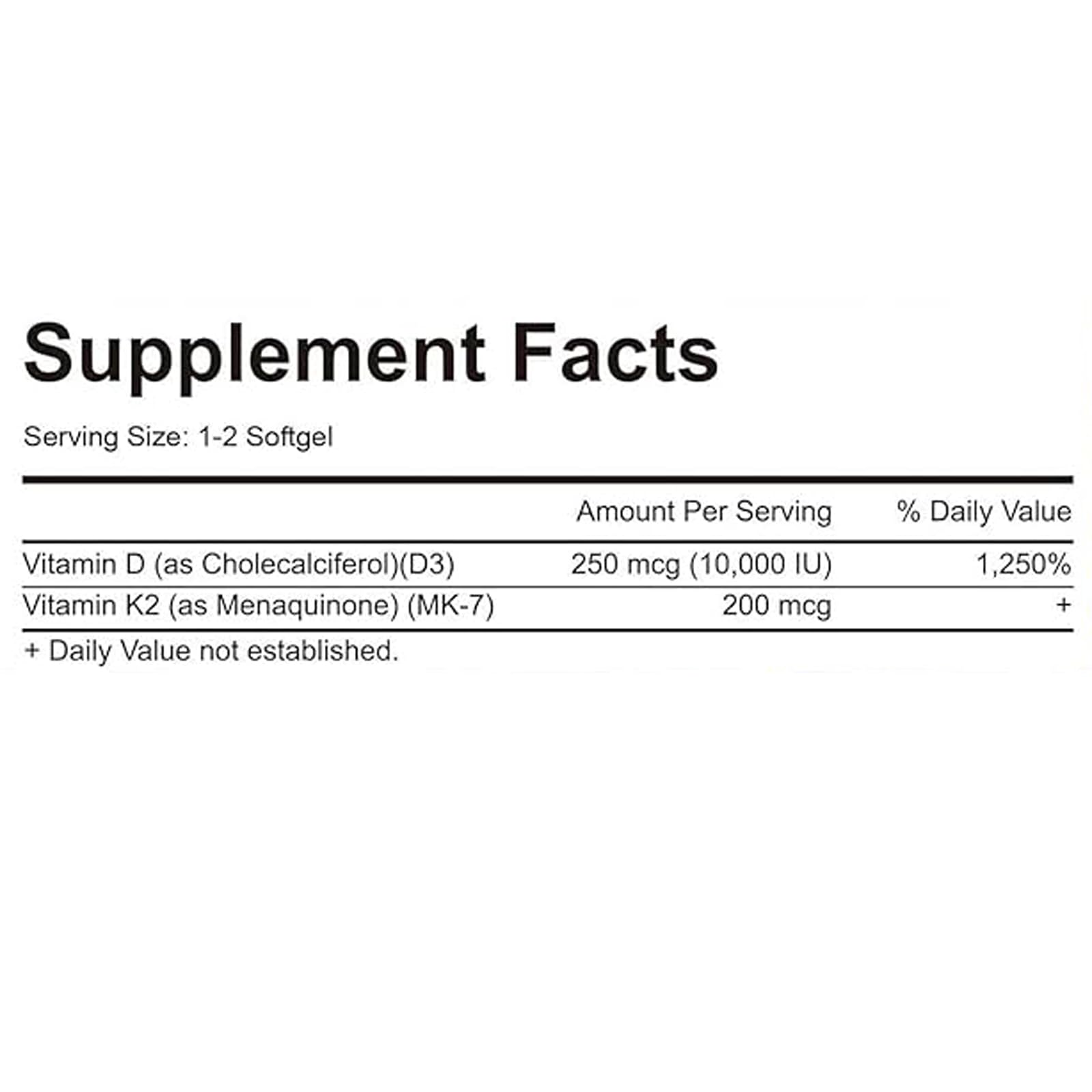 Suplemento MicroLabs vitamina D3 K2 2 en 1