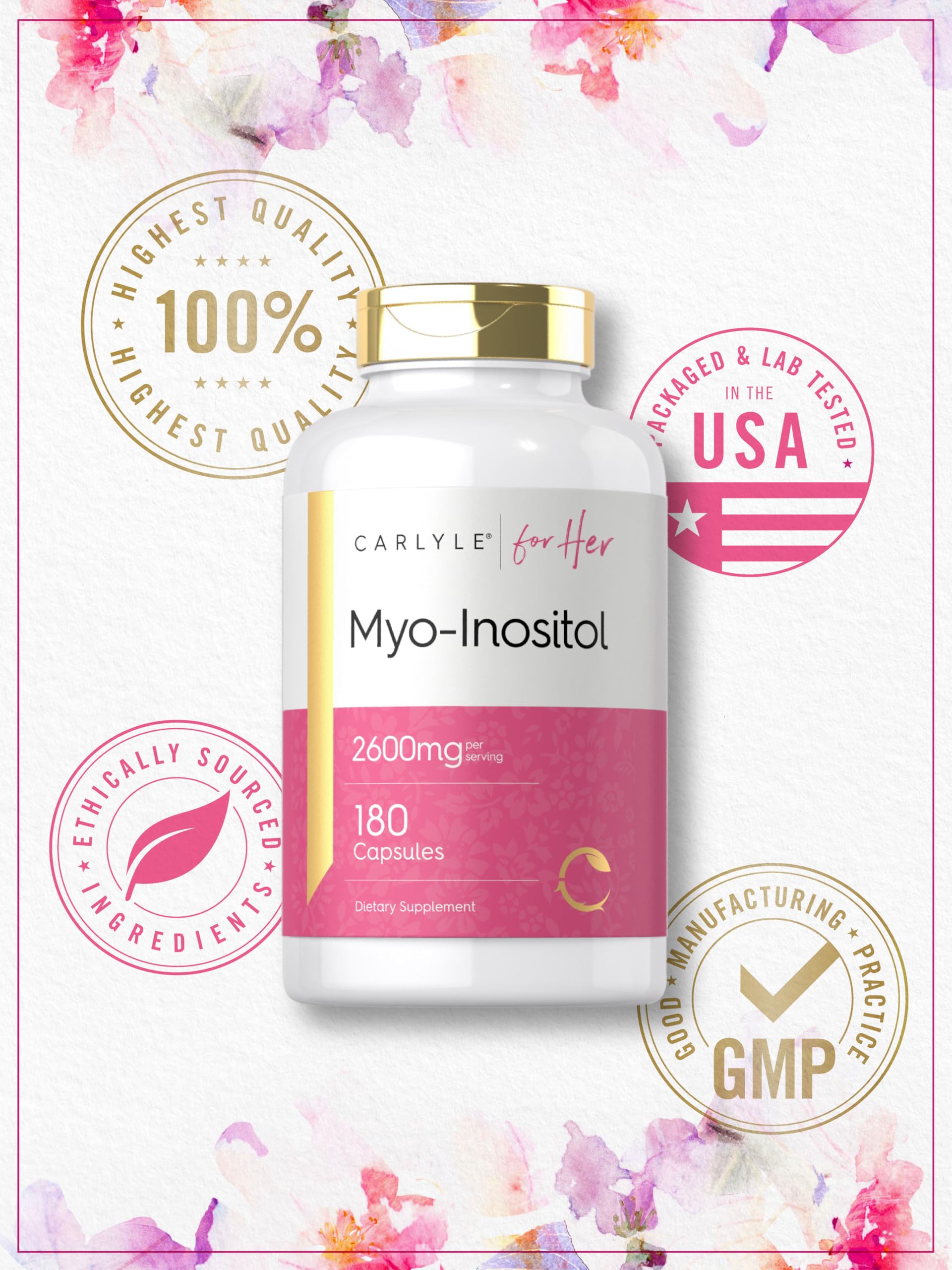 Suplemento mio-inositol sin conservadores Carlyle