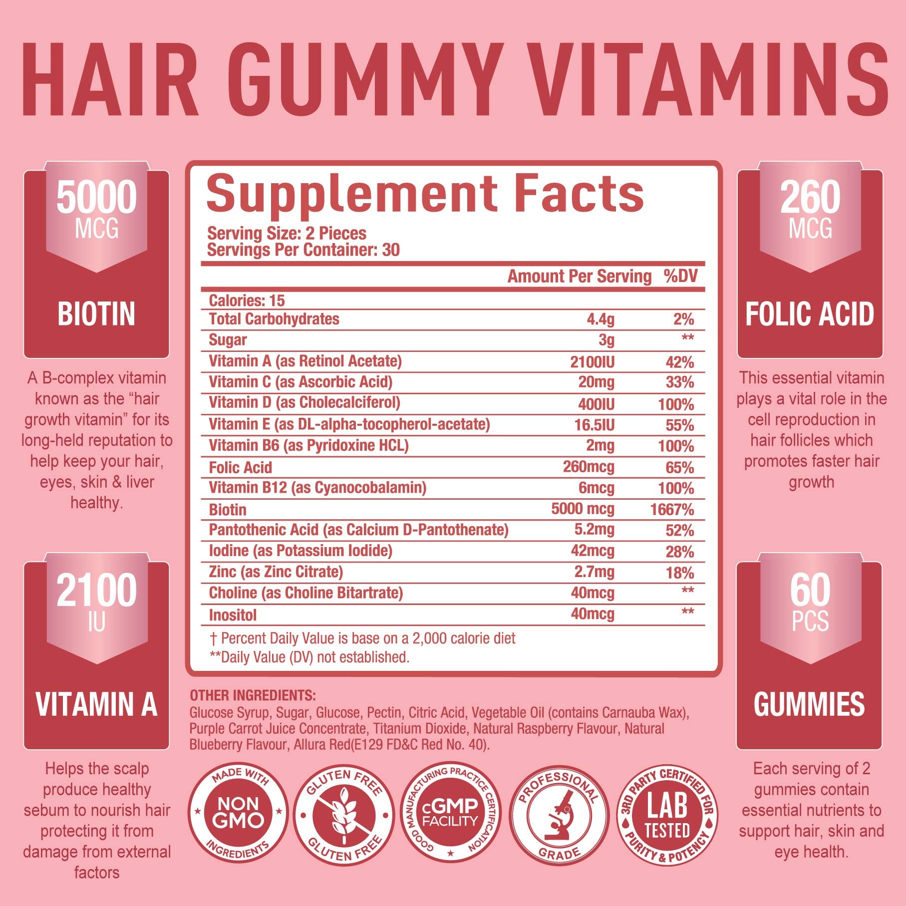 Suplemento multifuncional Purely Optimal vitaminas para cabello piel
