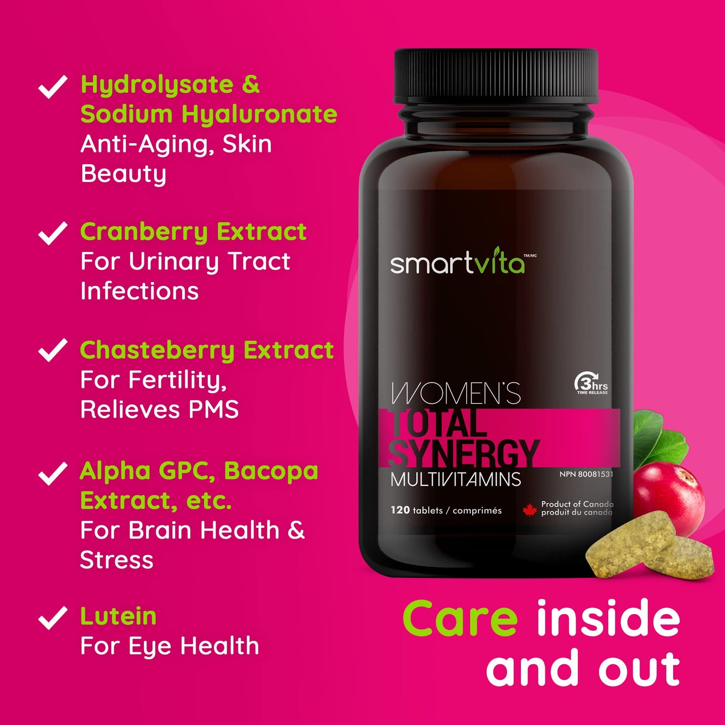 Suplemento multivitaminas saludable para mujeres