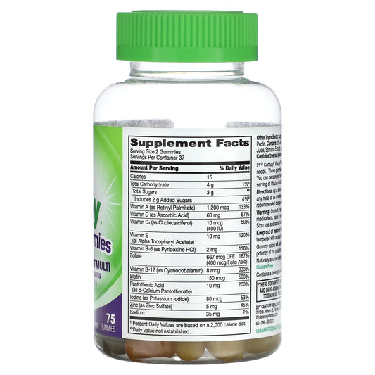 Suplemento multivitamínico 21st Century vitamina gomas