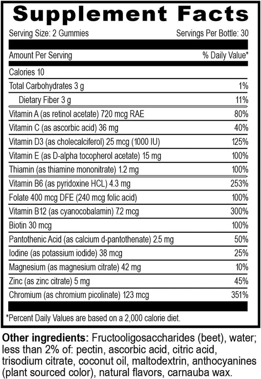 Suplemento multivitamínico para adultos formato gomitas YumVs