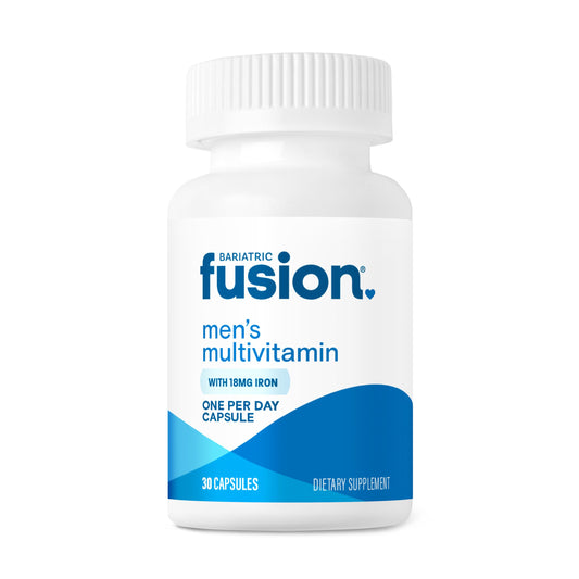 Suplemento multivitamínico Bariatric Fusion para hombres con hierro.