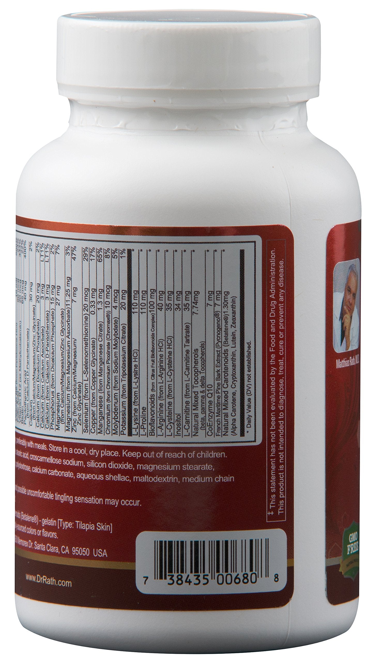 Suplemento multivitamínico Dr. Rath lateral