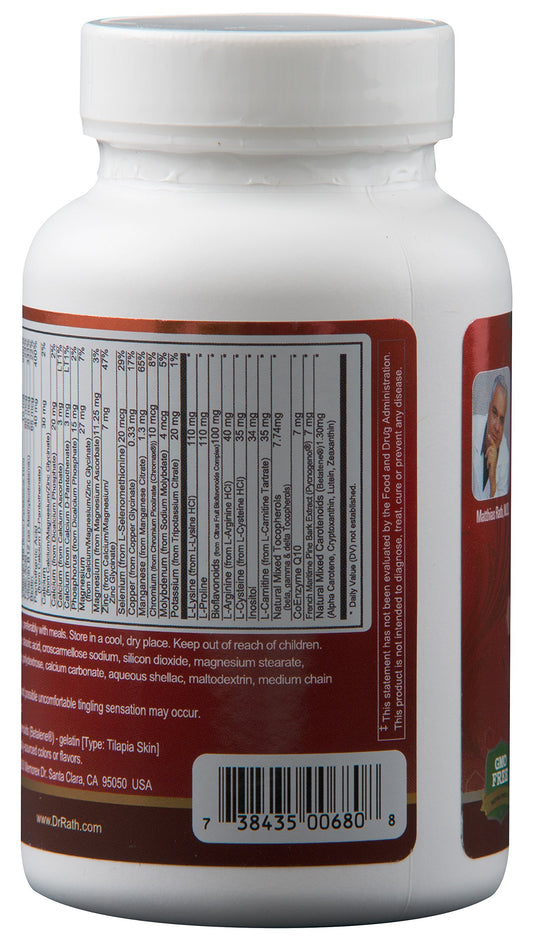 Suplemento multivitamínico Dr. Rath lateral